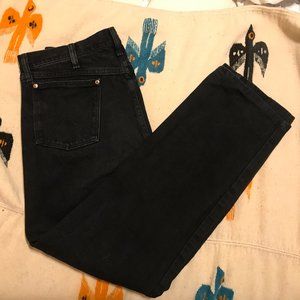 Black straight leg Wrangler jeans